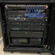 Private home server rack running decentralized self-hosted cloud storage